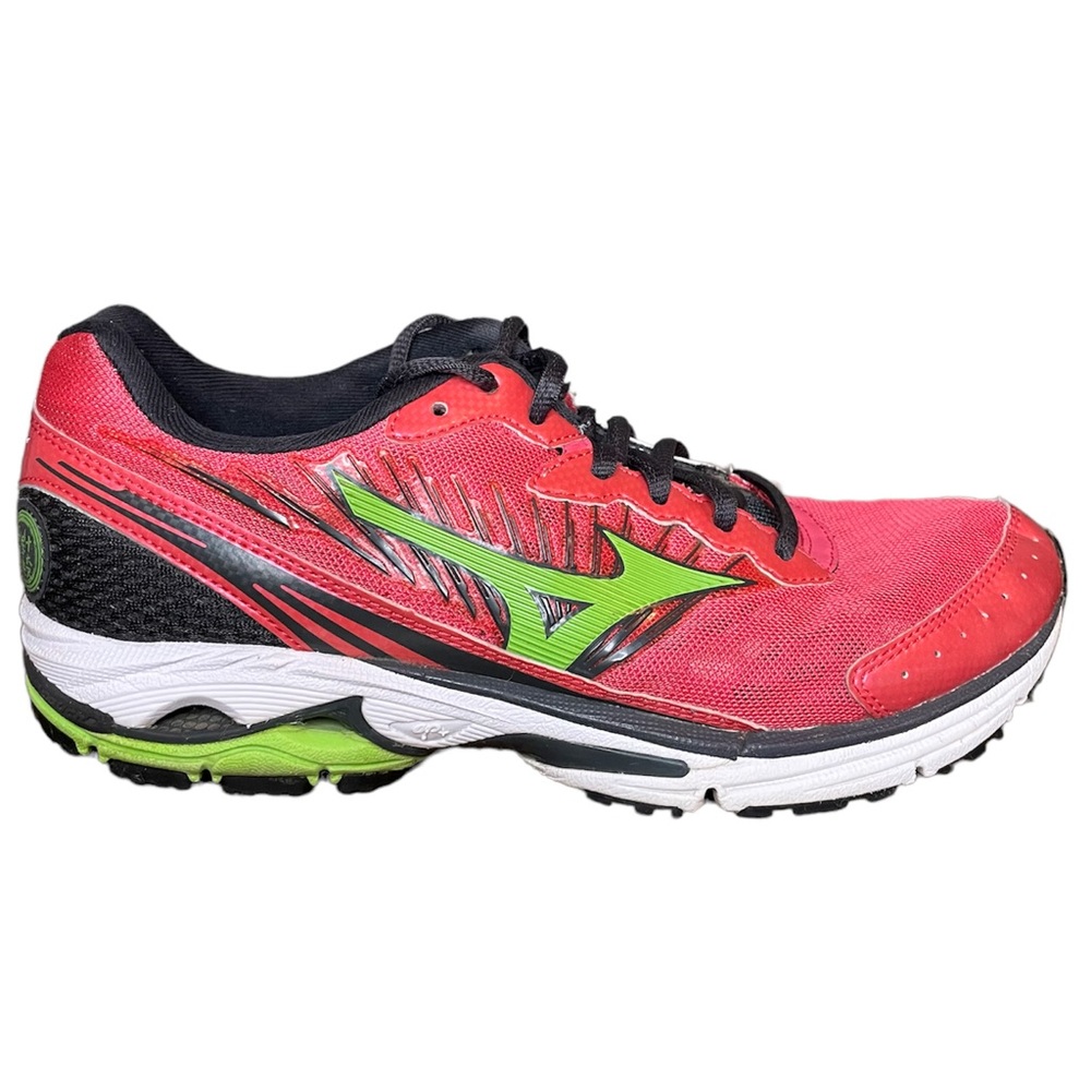 MIZUNO Women’s Wind Runner 16 Red Green Running Shoe Sneaker